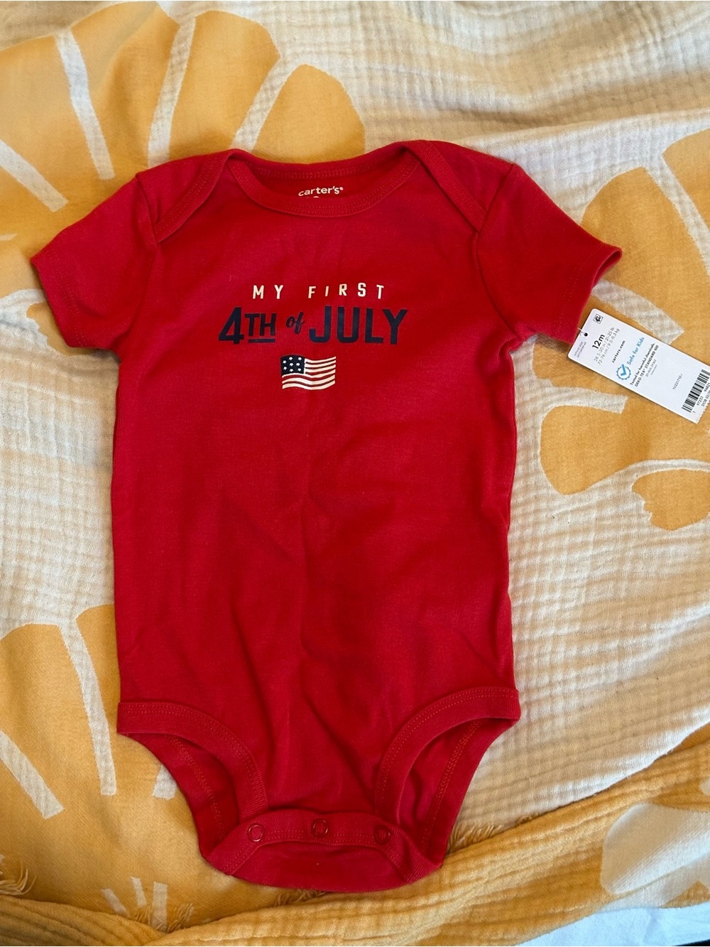 NWT Carter's First 4th of July onesie - 12m
